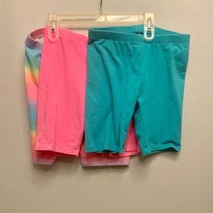 Biker shorts 3 pairs cotton stretch bright rainbow
